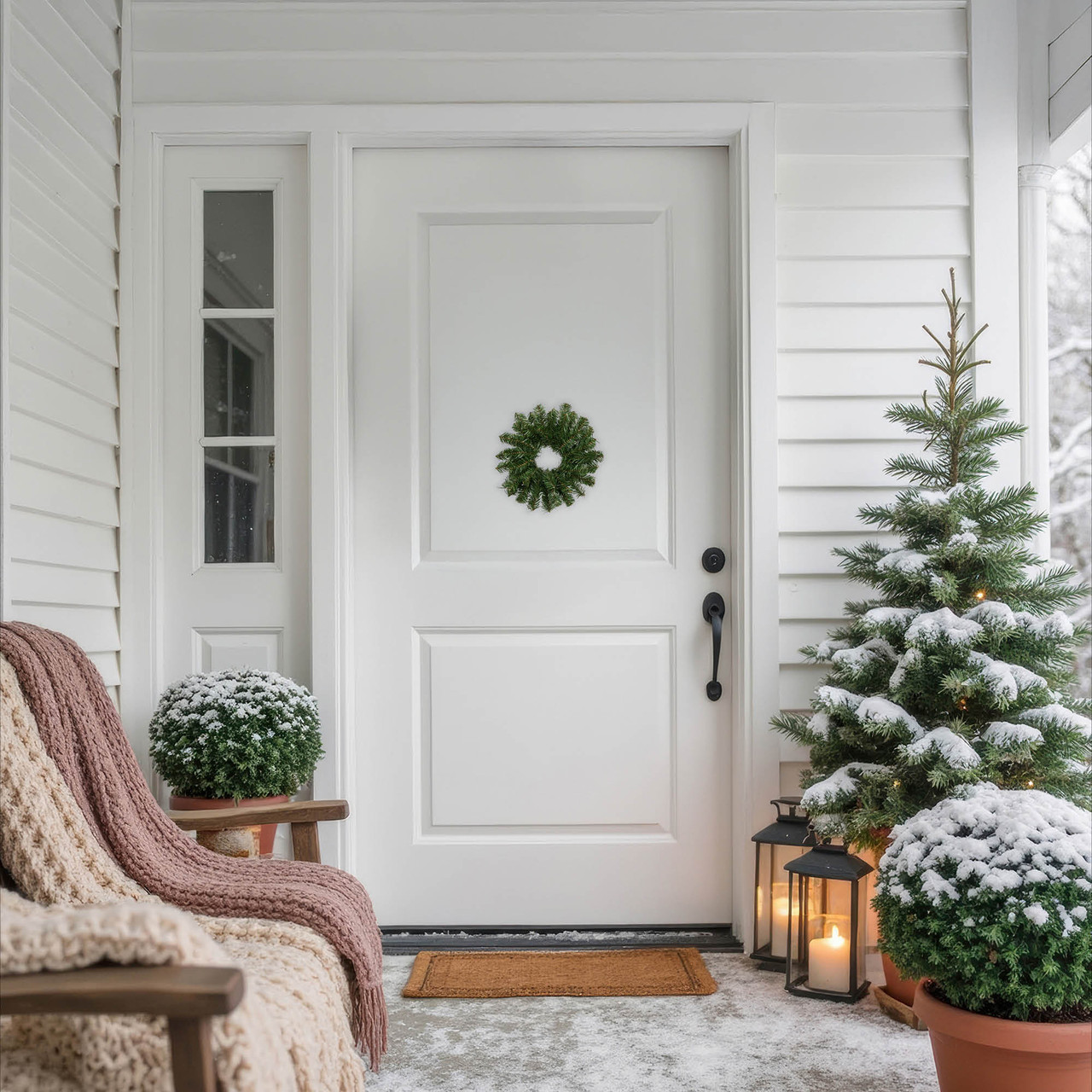 Deluxe Dorchester Pine Small Artificial Christmas Wreath - 12